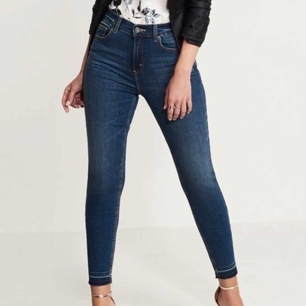 Dynamite Blue High Rise Skinny Jeans Cropped Ankle Size 24